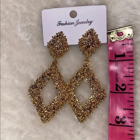 Gold plated  Luxury fashion drop earrings - Picture 8 of 8